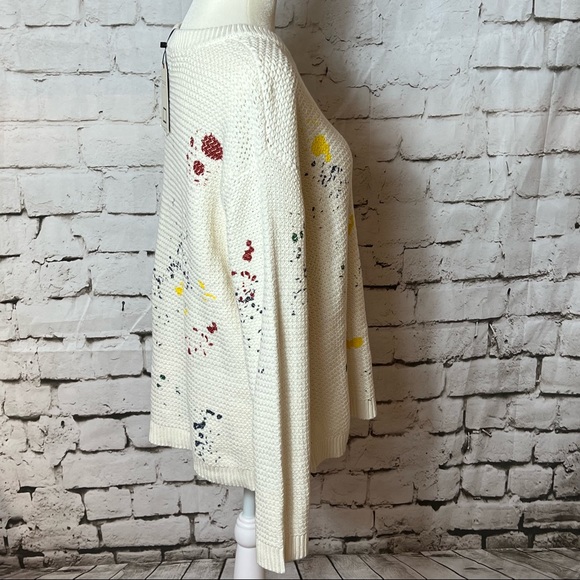 Dolls Kill Paint Splatter Knit Sweater, Size Large - Picture 8 of 15